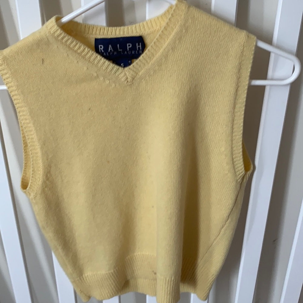 Ralph Lauren Yellow V-Neck Sweater Vest